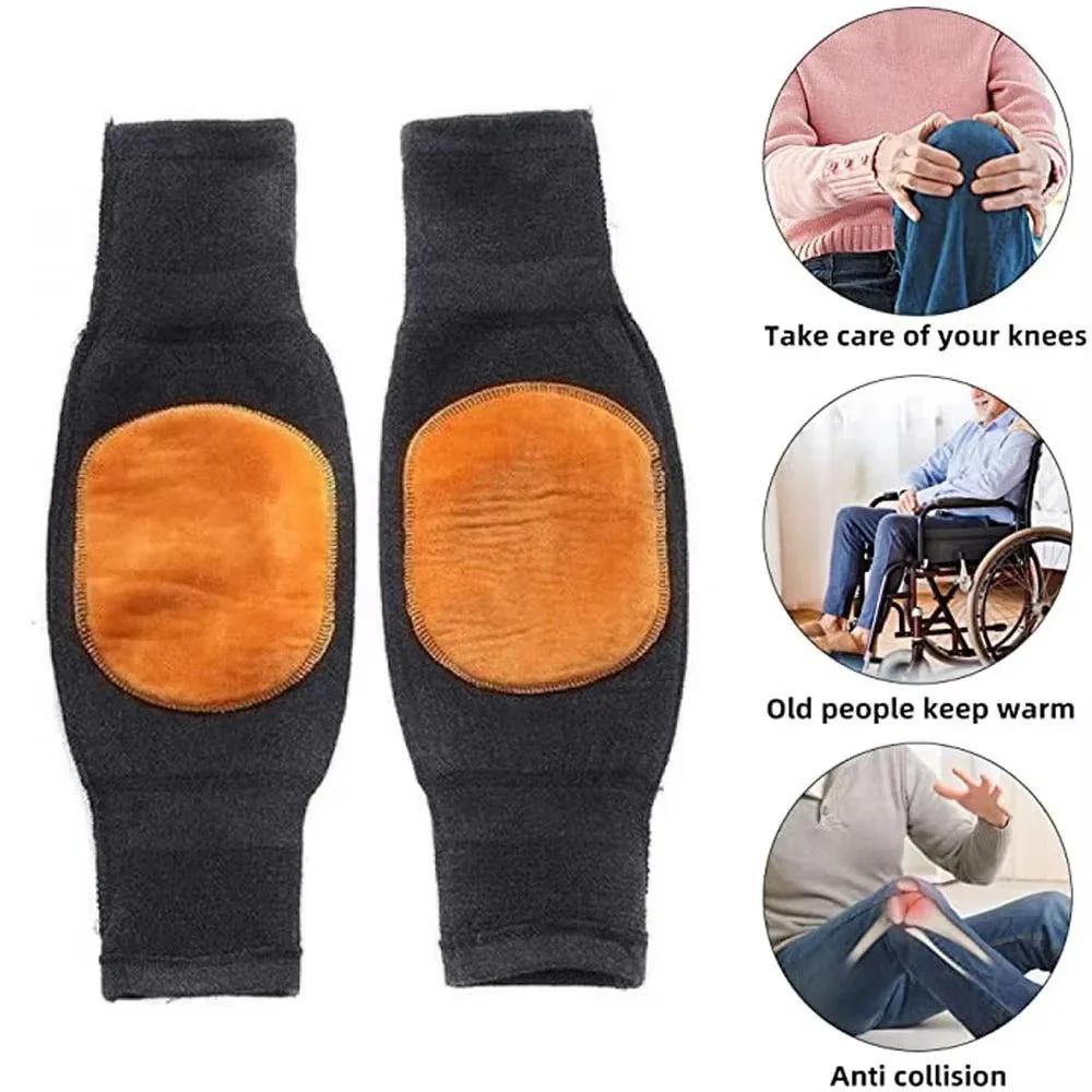 Fleece Lined Compression Knee Pads for Pain Relief, Arthritis & Joint Support